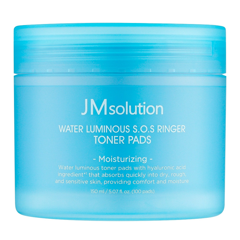 Тонер-пэды для лица с гиалуроновой кислотой JMsolution Water Luminous S.O.S Ringer Toner Pads 100шт