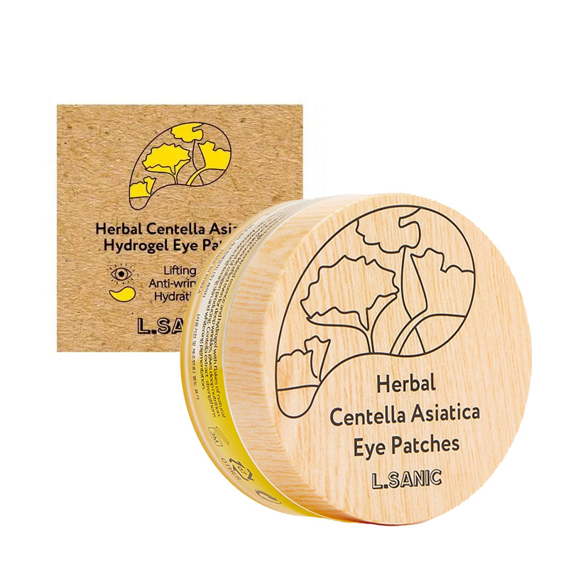 Гидрогелевые патчи с экстрактом центеллы L'SANIC Herbal Centella Asiatica Hydrogel Eye Patches 60шт