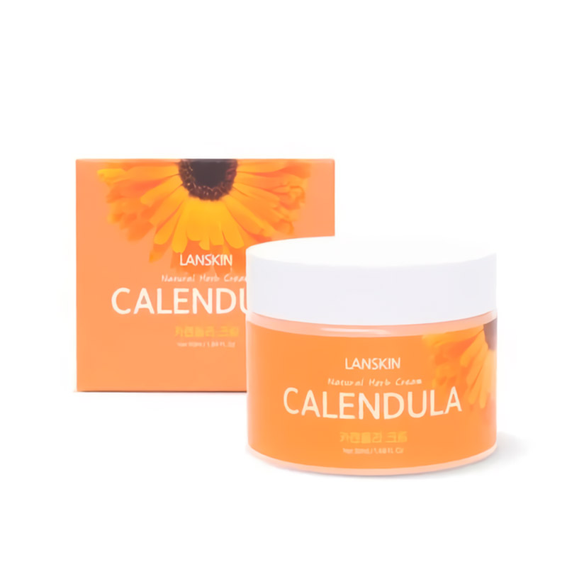 Успокаивающий крем с экстрактом календулы LanSkin Natural Herb Cream Calendula 50мл