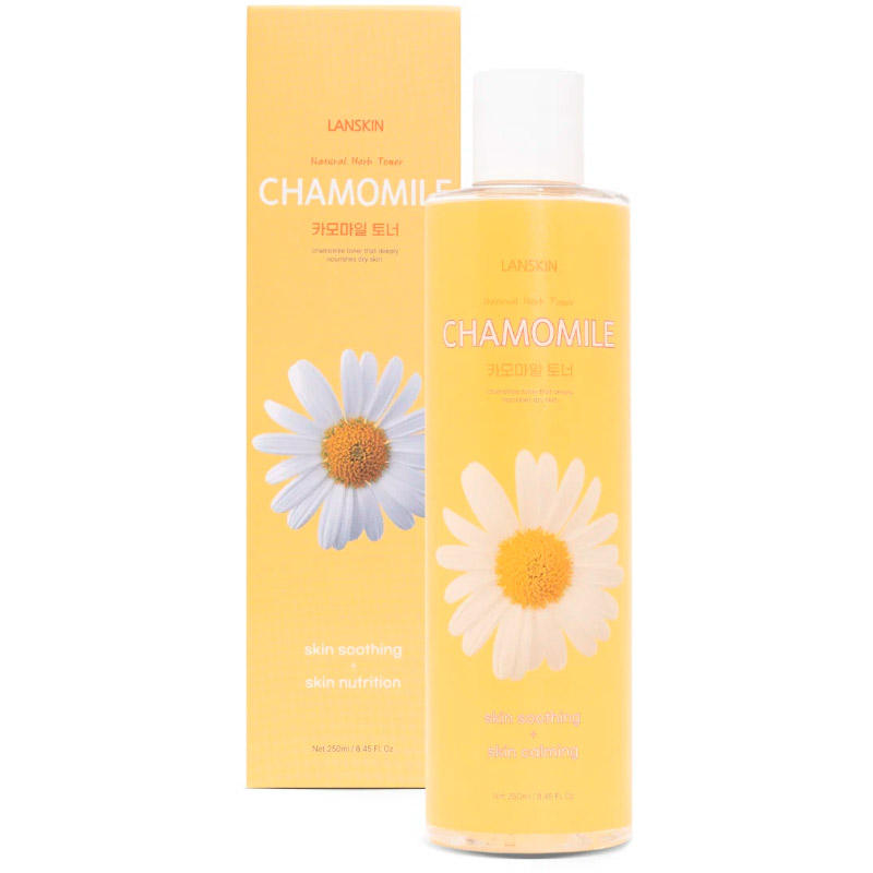 Успокаивающий тонер с экстрактом ромашки LanSkin Chamomile Natural Herb Toner 250мл