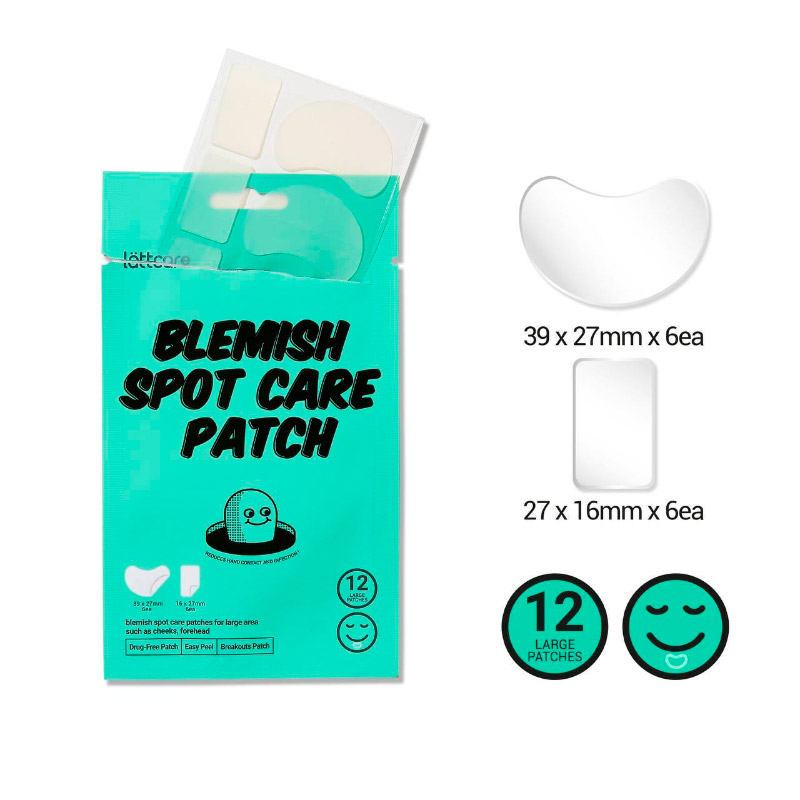 Набор локальных патчей от акне Lattcare Blemish Spot Care Patch 12 шт Набор локальных патчей от акне Lattcare Blemish Spot Care Patch 12 шт