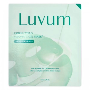 Осветляющая гидрогелевая маска для лица Luvum Green Citrus Vitamin C Gel Mask Plus 33гр Осветляющая гидрогелевая маска для лица Luvum Green Citrus Vitamin C Gel Mask Plus 33гр