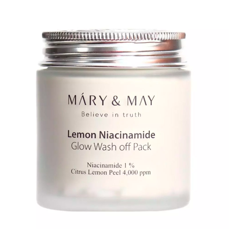 Глиняная маска для выравнивания тона Mary May Lemon Niacinamide Glow Wash off Pack 125гр Глиняная маска для выравнивания тона Mary May Lemon Niacinamide Glow Wash off Pack 125гр