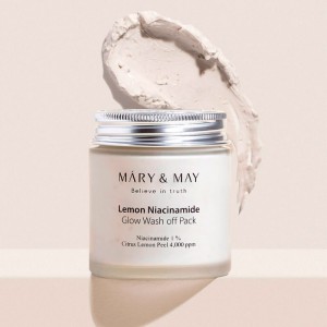 Глиняная маска для выравнивания тона Mary May Lemon Niacinamide Glow Wash off Pack 125гр