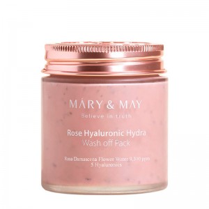 Глиняная маска с розой и гиалуроновой кислотой Mary May Rose Hyaluronic Hydra Wash off Pack 125гр