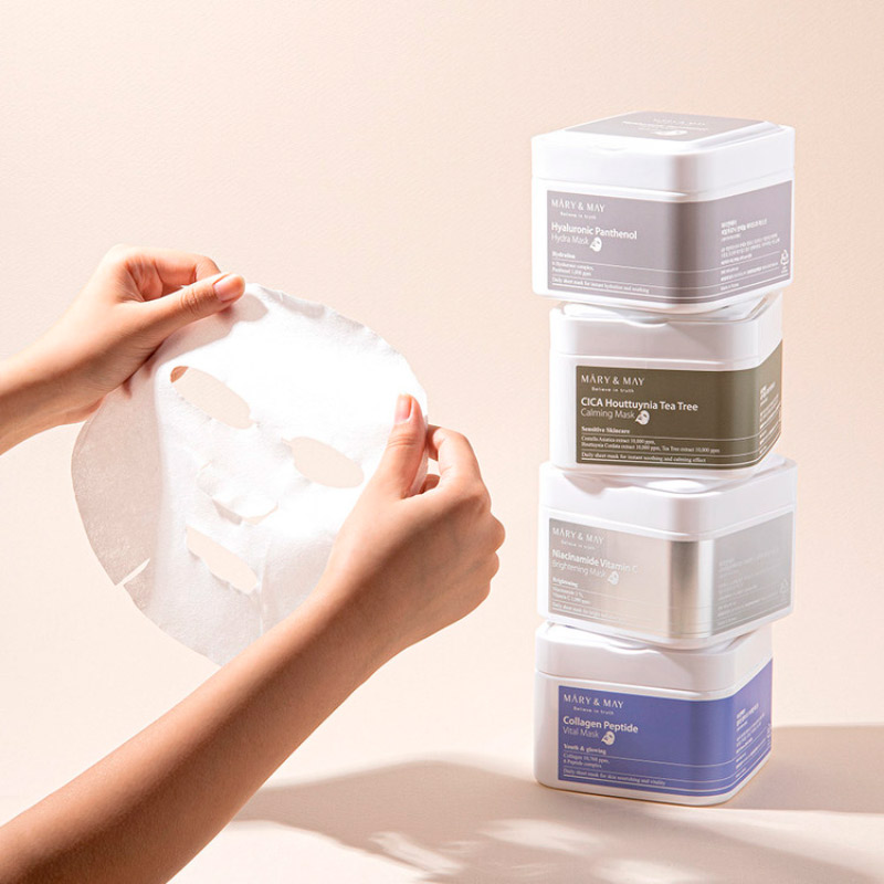 Набор масок с центеллой для чувствительной кожи Mary May Cica Houttuynia Tea Tree Calming Mask 30 шт