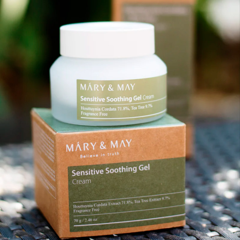 Успокаивающий гель-крем Mary May Sensitive Soothing Gel Blemish Cream 70мл