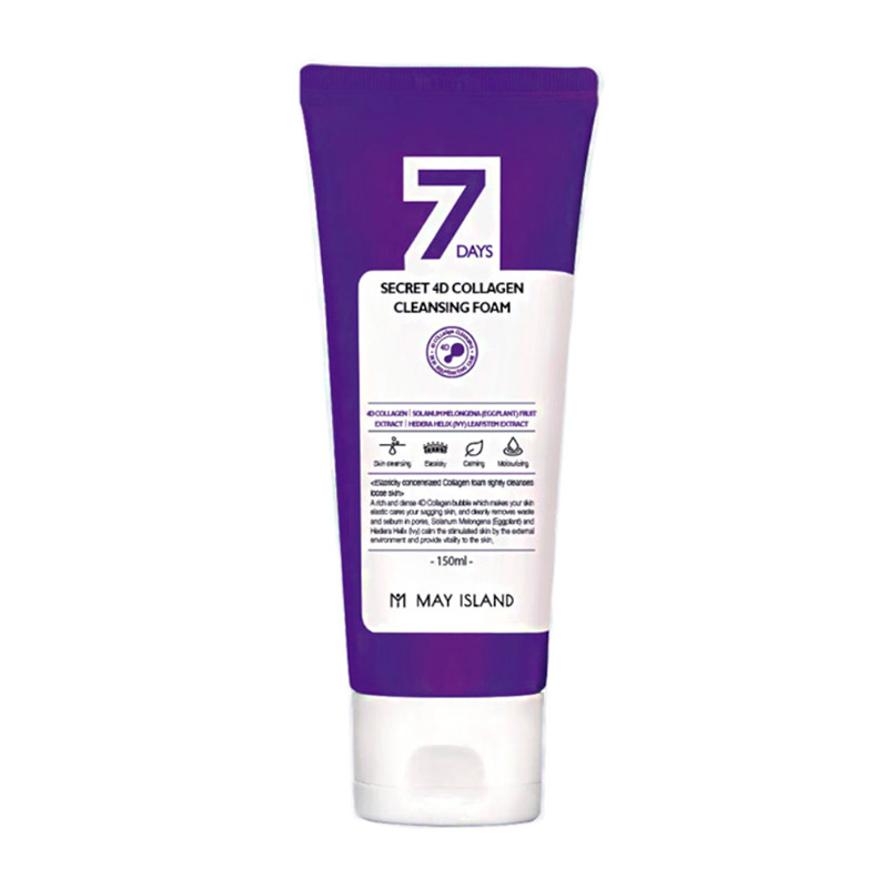 Коллагеновая пенка для умывания May Island 7 Days Secret 4D Collagen Cleansing Foam 150 мл Коллагеновая пенка для умывания May Island 7 Days Secret 4D Collagen Cleansing Foam 150 мл