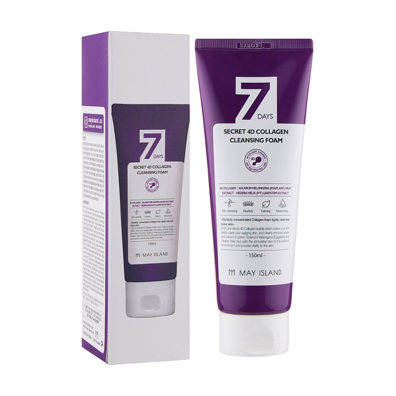 Пенка для умывания May Island 7 Days Secret 4D Collagen Cleansing Foam ...