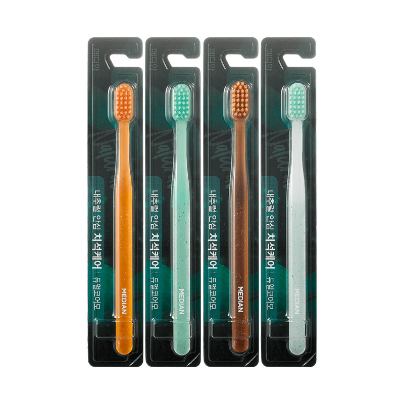 Зубная щетка от кариеса с центеллой Median Natural Safe Tartar Care Toothbrush 1 шт Зубная щетка от кариеса с центеллой Median Natural Safe Tartar Care Toothbrush 1 шт