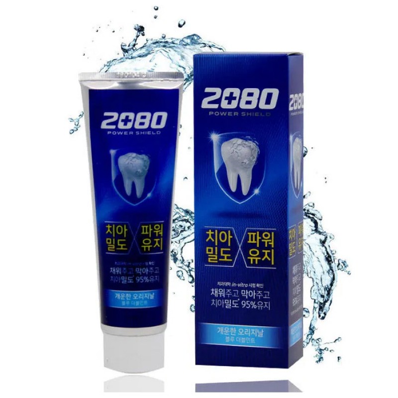 Зубная паста мятная Dental Clinic 2080 Power Shield Blue Double Mint - 120 гр