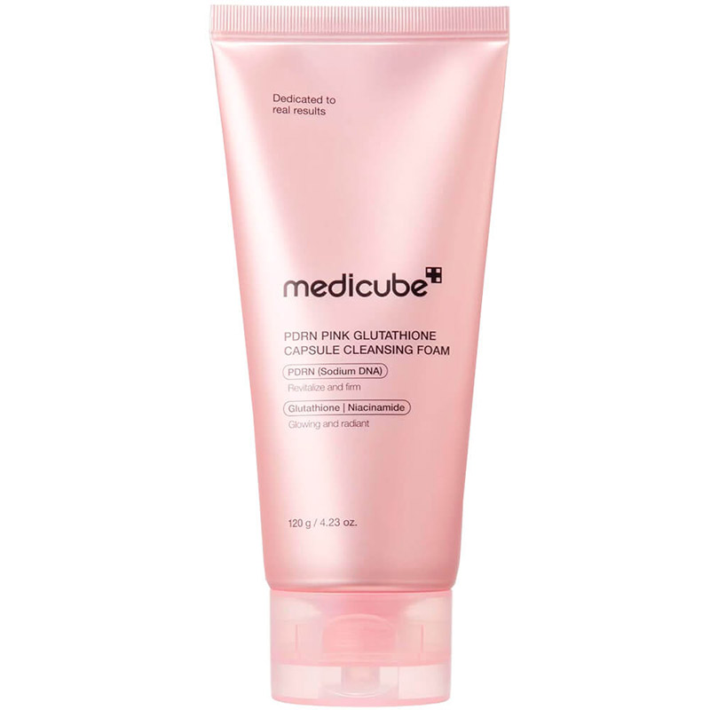 Капсульная пенка для умывания с ПДРН и глутатионом medicube PDRN Pink Glutathione Capsule Cleansing Foam 120гр