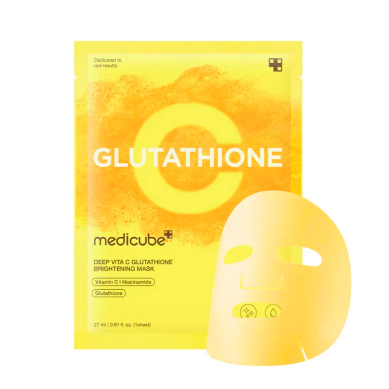 Осветляющая тканевая маска medicube Deep Vita C Glutathione Brightening Mask 27 мл