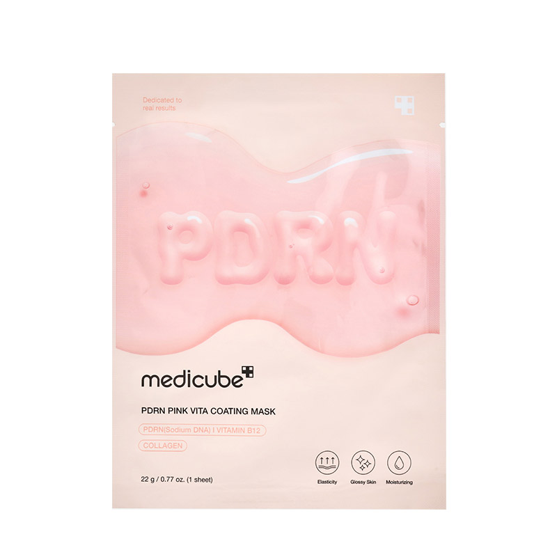 Тканевая маска с ПДРН и коллагеном для сияния кожи medicube PDRN Pink Vita Coating Mask 22мл