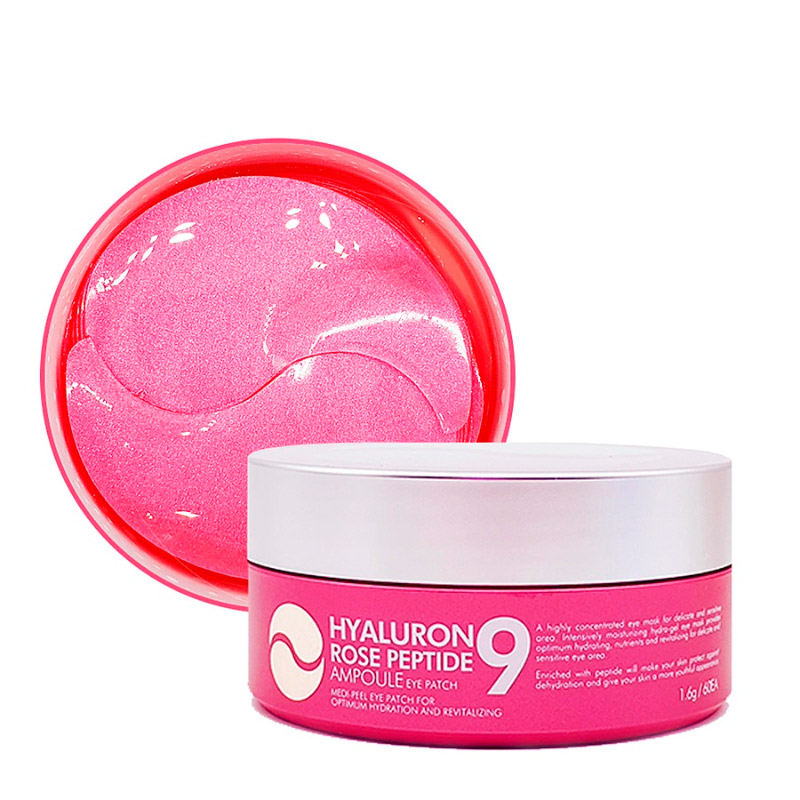 Гидрогелевые патчи с экстрактом розы Medi-Peel Hyaluron Rose Peptide 9 Ampoule Eye Patch 60шт