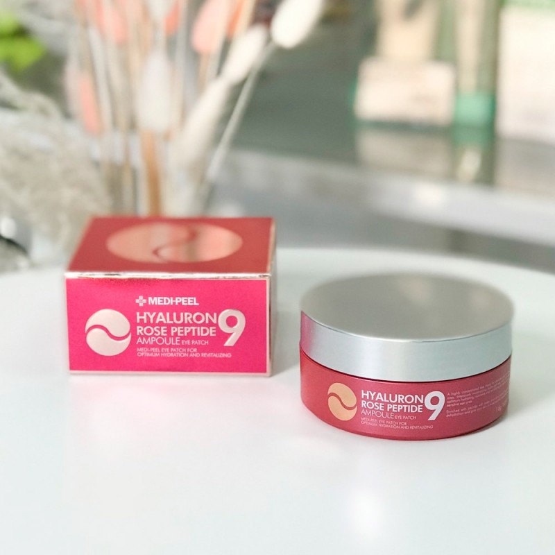 Гидрогелевые патчи с экстрактом розы Medi-Peel Hyaluron Rose Peptide 9 Ampoule Eye Patch 60шт