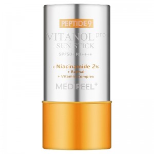 Солнцезащитный стик для выравнивания тона MEDIPEEL Peptide 9 Vitanol Sun Stick PRO SPF50+ PA++++ 23гр