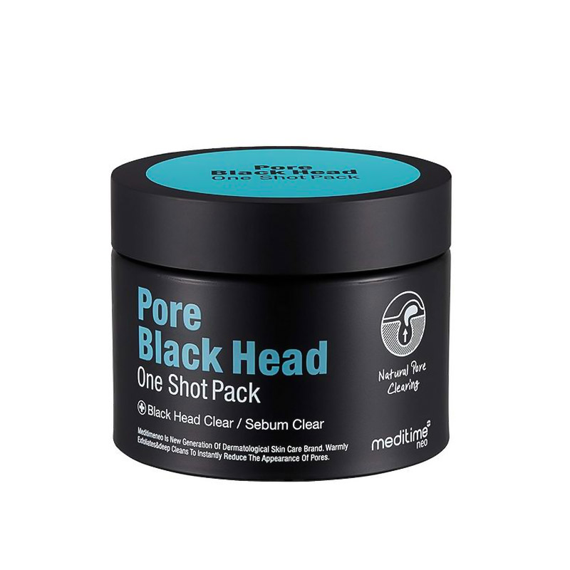 Разогревающая глиняная маска от черных точек Meditime Pore Black Head One Shot Pack 120 гр
