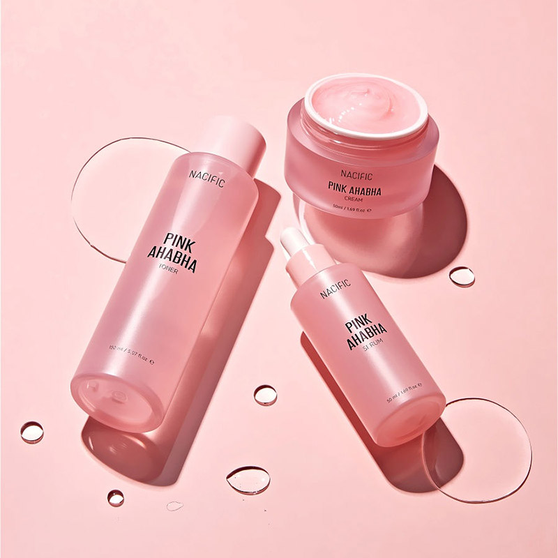 Увлажняющая сыворотка с кислотами NACIFIC Pink AHA BHA Serum 50 мл