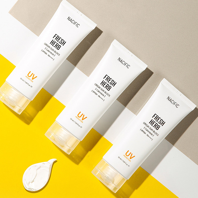 Освежающий солнцезащитный крем NACIFIC Fresh Herb Origin Sun Block Calendula SPF50+ 50 мл