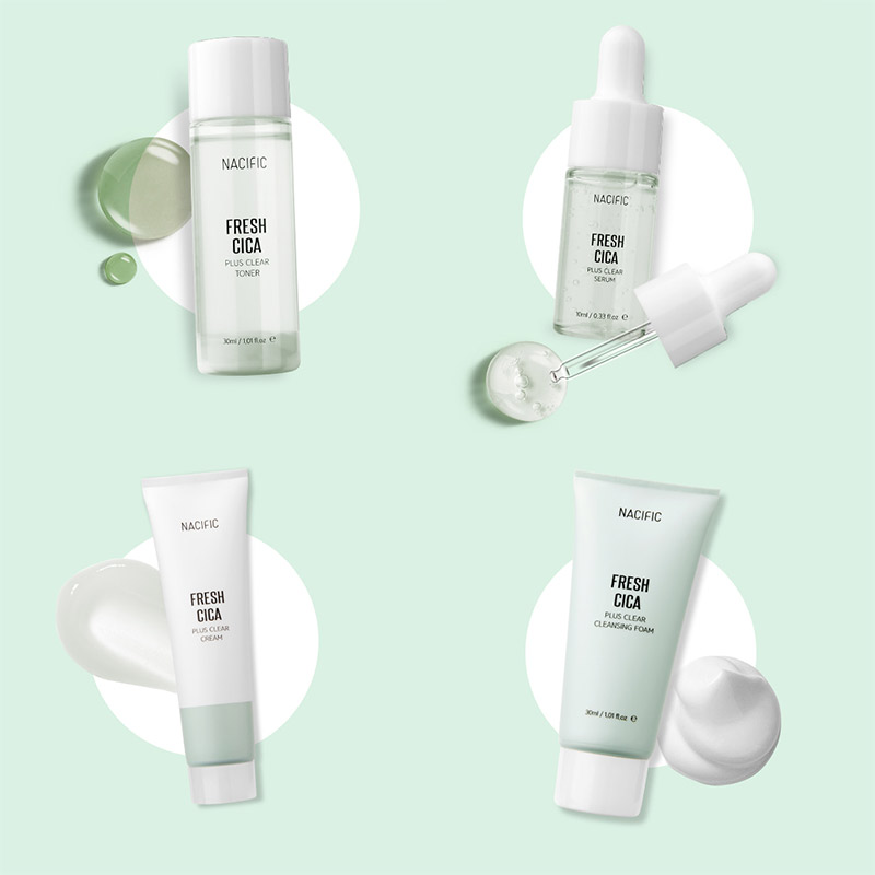 Набор миниатюр для чувствительной и проблемной кожи NACIFIC Fresh Cica Plus Clear Kit