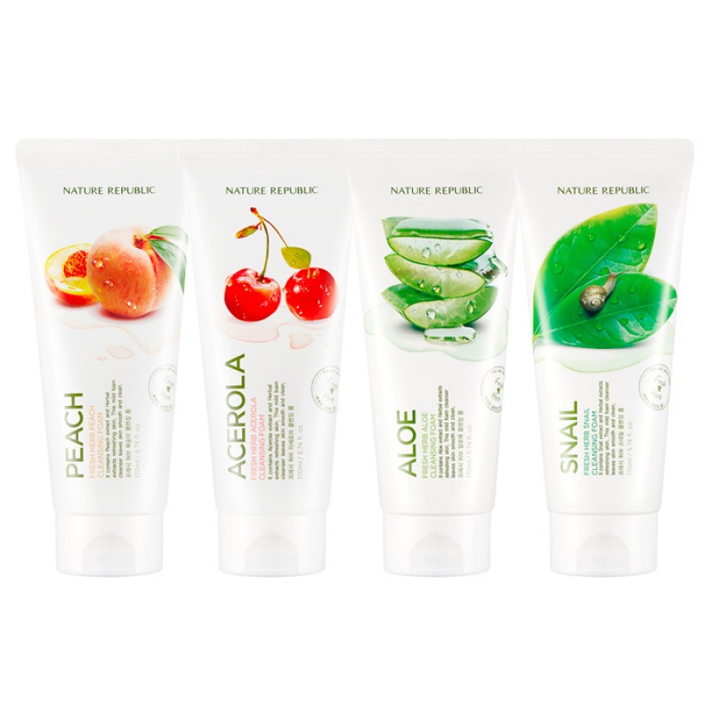 Пенка для умывания NATURE REPUBLIC Fresh Herb Cleansing Foam - 170 мл