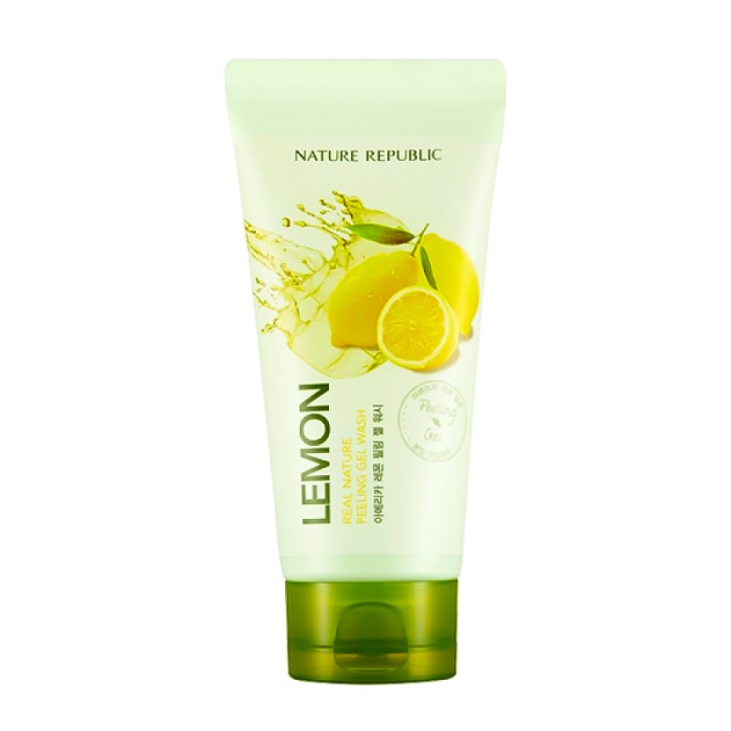 Пилинг-гель с экстрактом лимона NATURE REPUBLIC Real Nature Lemon Peeling Gel Wash - 120 мл