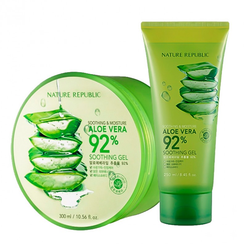 Увлажняющий гель для тела с алоэ NATURE REPUBLIC Soothing and Moisture Aloe Vera 92% Gel - 250/300 мл