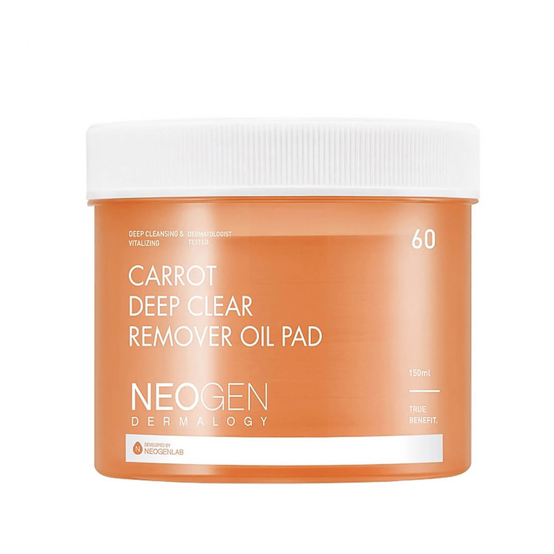 Очищающие пэды для снятия макияжа Neogen Dermalogy Carrot Deep Clear Remover Oil Pad 60шт Очищающие пэды для снятия макияжа Neogen Dermalogy Carrot Deep Clear Remover Oil Pad 60шт
