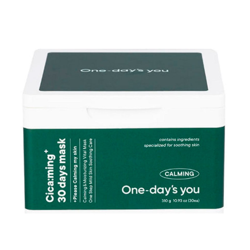 Набор тканевых масок с экстрактом центеллы One-Days You Cica:ming 30 Days Mask 30шт Набор тканевых масок с экстрактом центеллы One-Days You Cica:ming 30 Days Mask 30шт