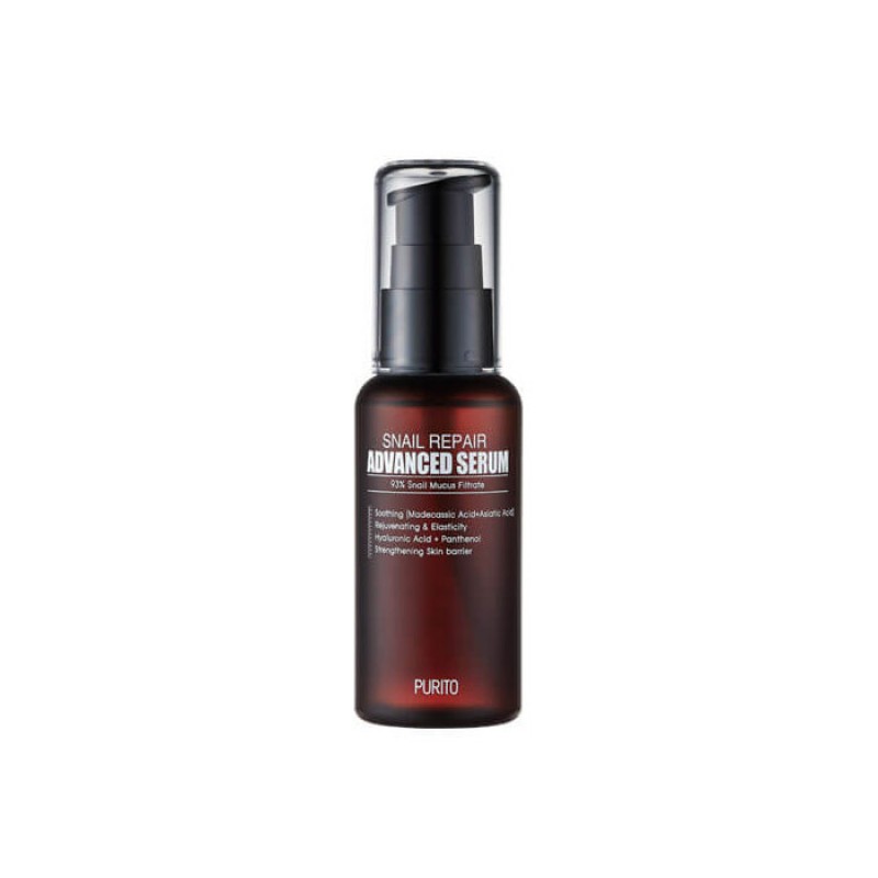 Сыворотка с улиточным муцином PURITO Snail Repair 93 Advanced Serum 60 мл