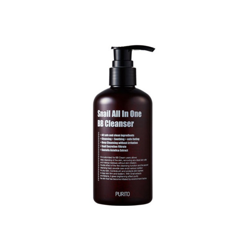 Слабокислотный очищающий гель с муцином улитки PURITO Snail All In One BB Cleanser 250 мл