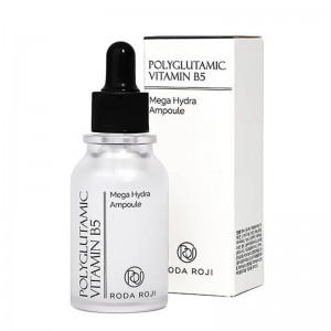 Увлажняющая сыворотка с полиглутаминовой кислотой RODA ROJI Polyglutamic Vitamin B5 Mega Hydra Ampoule 30мл
