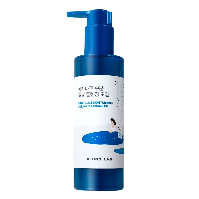 Гидрофильное масло Round Lab Birch Juice Moisturizing Peeling Cleansing Oil 200 мл