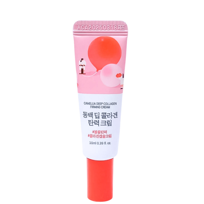 Миниатюра крема с камелией Round Lab Camellia Deep Collagen Firming Cream 10мл