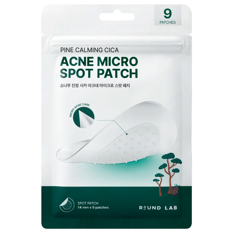 Патчи с микроиглами от акне Round Lab Pine Calming Cica Acne Micro Spot Patch 9 шт