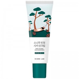 Солнцезащитный крем для проблемной кожи Round Lab Pine Calming Cica Sunscreen SPF50+ PA++++ 40 мл
