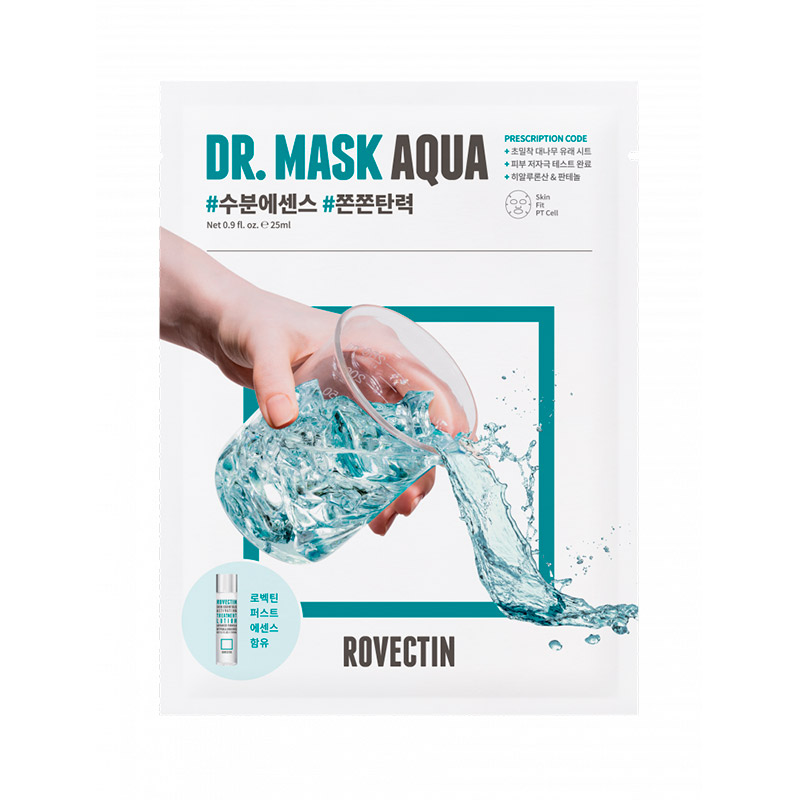Интенсивно увлажняющая тканевая маска Rovectin Skin Essentials Dr. Mask Aqua 25мл Интенсивно увлажняющая тканевая маска Rovectin Skin Essentials Dr. Mask Aqua 25мл