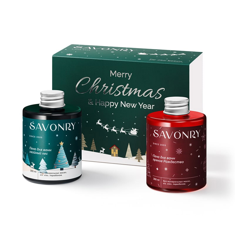 Набор новогодних пен для ванн SAVONRY Набор новогодних пен для ванн SAVONRY