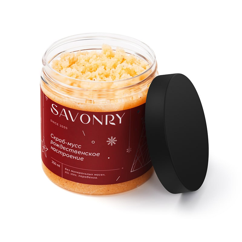 Скраб-мусс для тела РОЖДЕСТВЕНСКОЕ НАСТРОЕНИЕ SAVONRY 250гр Скраб-мусс для тела РОЖДЕСТВЕНСКОЕ НАСТРОЕНИЕ SAVONRY 250гр