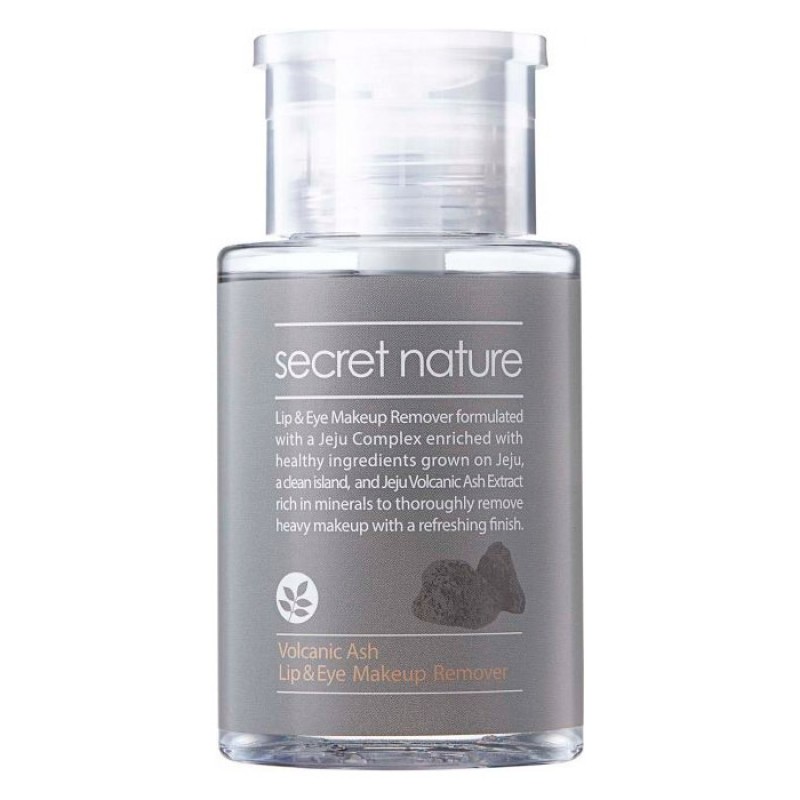 Жидкость для снятия макияжа с глаз и губ SECRET NATURE Volcanic Ash Lip and Eye Makeup Remover - 150 мл Жидкость для снятия макияжа с глаз и губ SECRET NATURE Volcanic Ash Lip and Eye Makeup Remover - 150 мл
