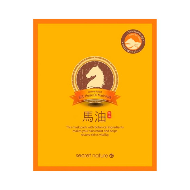 Разглаживающая тканевая маска SECRET NATURE Fermented Jeju Horse Oil Mask Pack - 20 мл Разглаживающая тканевая маска SECRET NATURE Fermented Jeju Horse Oil Mask Pack - 20 мл
