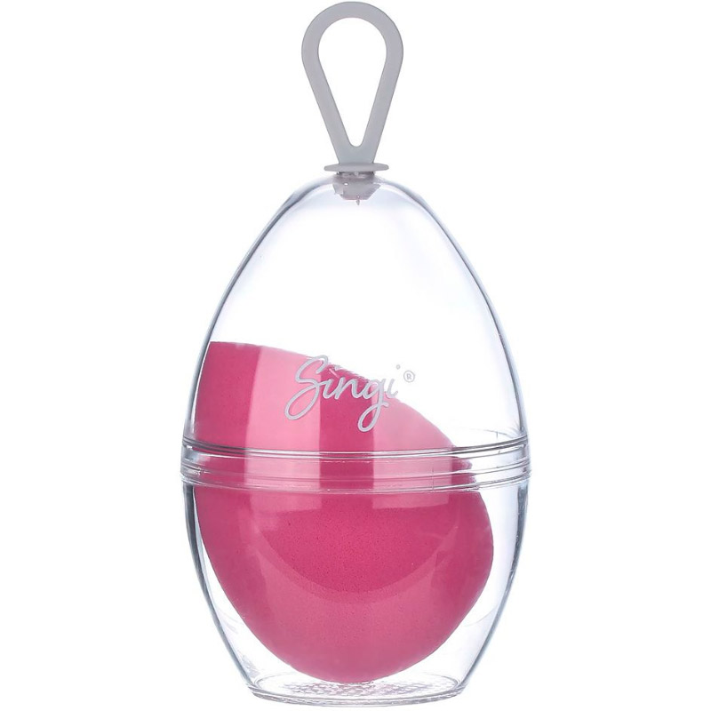 Спонж для нанесения макияжа в форме яйца Singi Hot Pink Sponge 1 шт Спонж для нанесения макияжа в форме яйца Singi Hot Pink Sponge 1 шт
