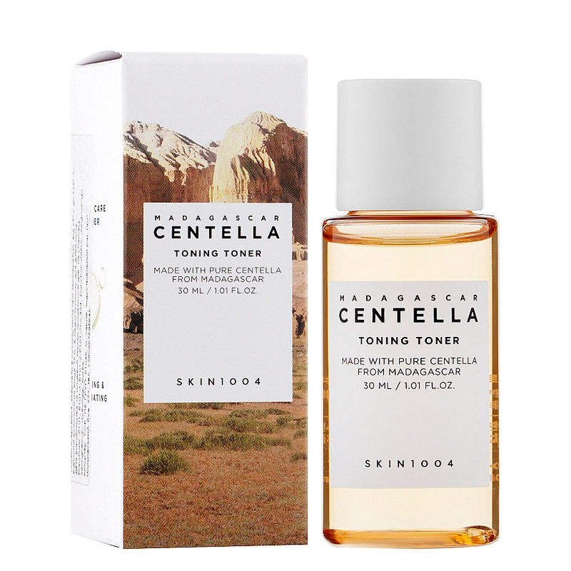Миниатюра мягкого отшелушивающего тоника с центеллой SKIN1004 Madagascar Centella Toning Toner 30мл