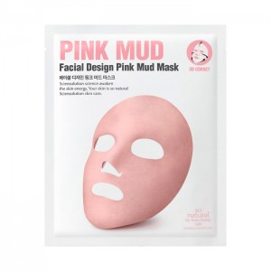 3D Маска-корсет с розовой глиной SO NATURAL Facial Design Pink Mud Mask - 14 гр