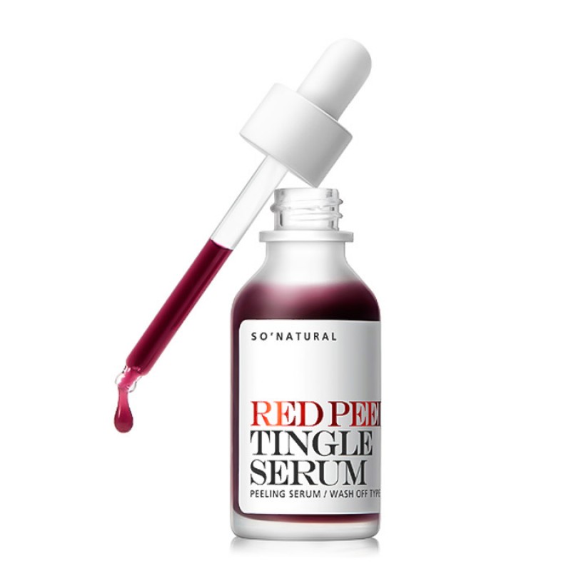 Кислотная сыворотка с тингл-эффектом SO NATURAL Red Peel Tingle Serum - 30 мл Кислотная сыворотка с тингл-эффектом SO NATURAL Red Peel Tingle Serum - 30 мл