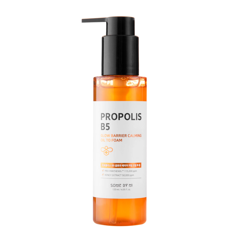 Очищающее гидрофильное масло-пенка с прополисом Some By Mi Propolis B5 Glow Barrier Calming Oil To Foam 120мл Очищающее гидрофильное масло-пенка с прополисом Some By Mi Propolis B5 Glow Barrier Calming Oil To Foam 120мл