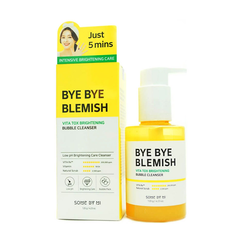 Осветляющая кислородная пенка SOME BY MI Bye Bye Blemish Vita Tox Brightening Bubble Cleanser 120 гр