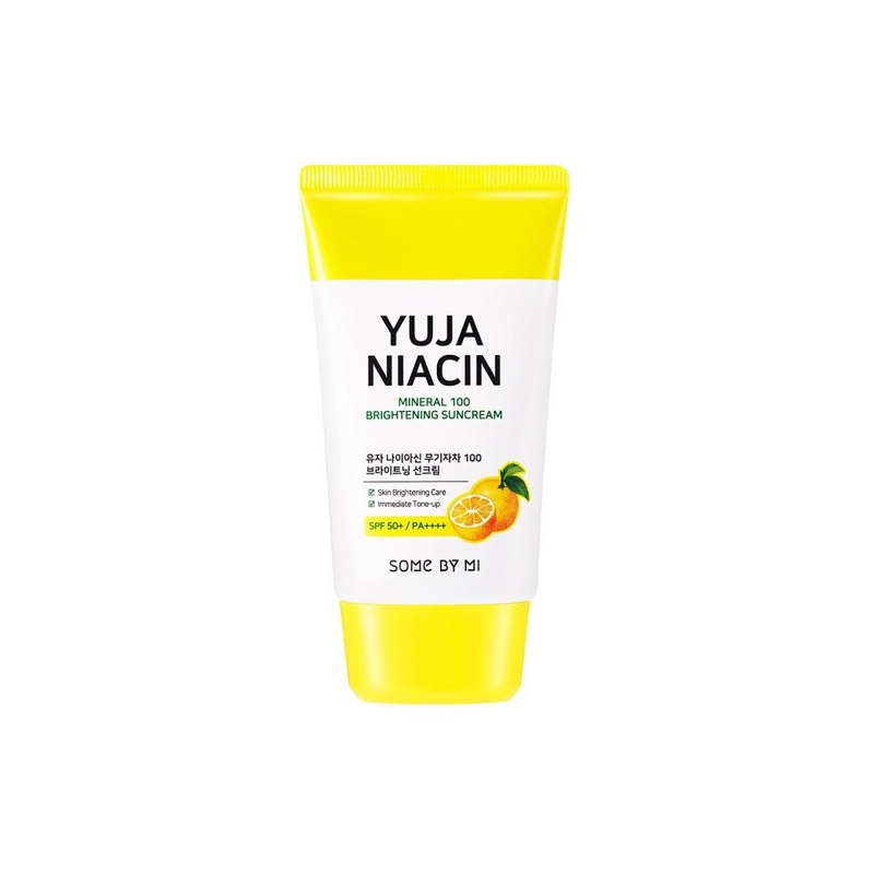 Солнцезащитный крем с юдзу Some By Mi Yuja Niacin Mineral 100 Brightening Sun Cream SPF50+ PA++++ 50мл