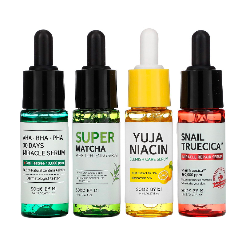 Набор из 4-х мини-версий сывороток Some By Mi Total Care Serum Trial Kit 4*14 мл Набор из 4-х мини-версий сывороток Some By Mi Total Care Serum Trial Kit 4*14 мл
